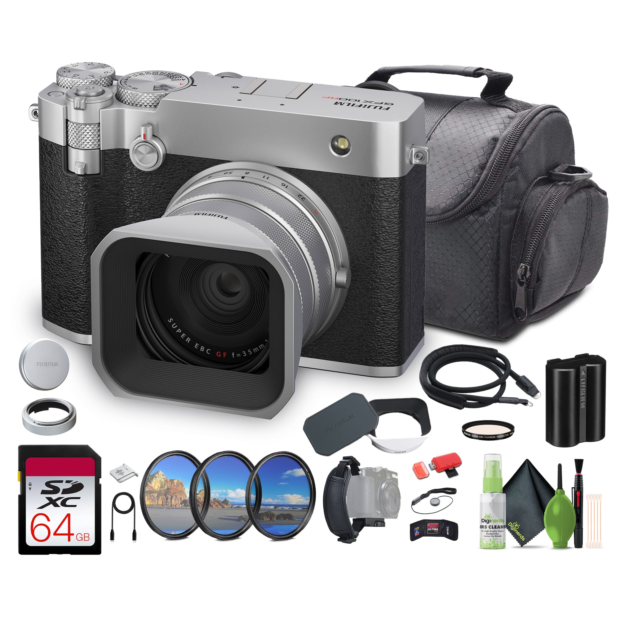 Fujifilm - GFX100RF 102MP Large Format Mirrorless Digital Camera Silver