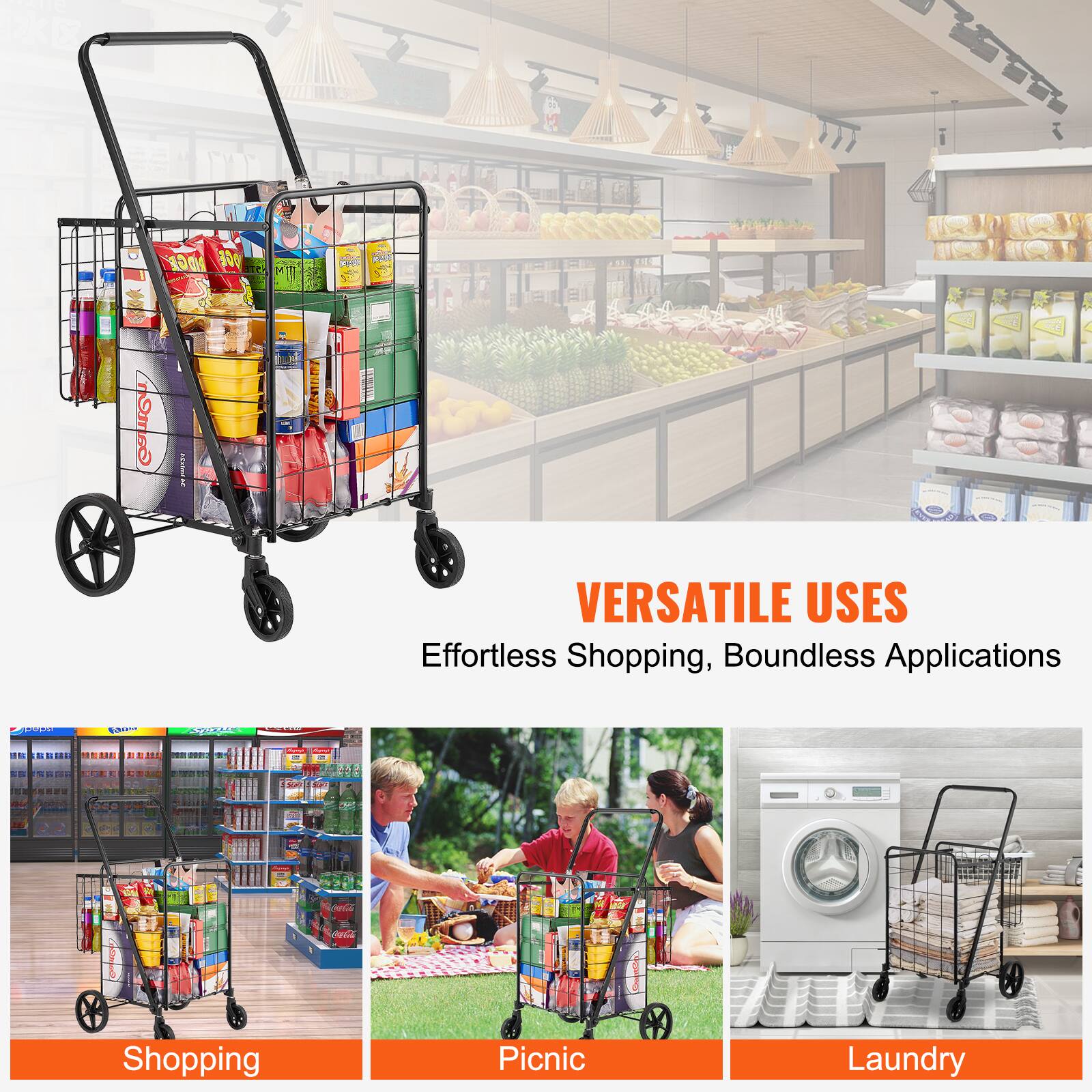 VERSATILE USES Effortless Shopping, Boundless Applications
Shopping
Picnic
Laundry