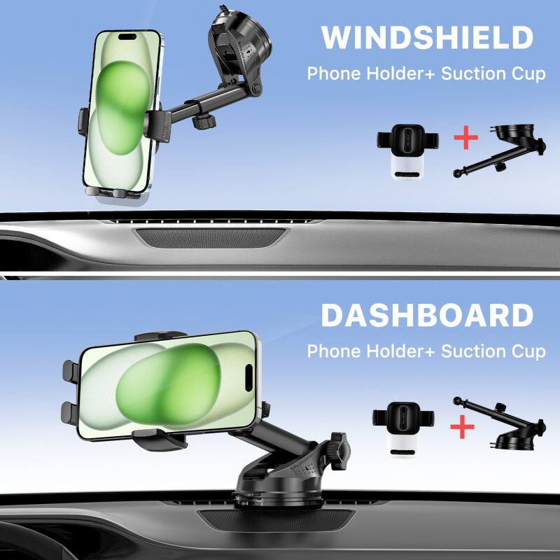 WINDSHIELD Phone Holder+ Suction Cup + DASHBOARD Phone Holder+ Suction Cup +