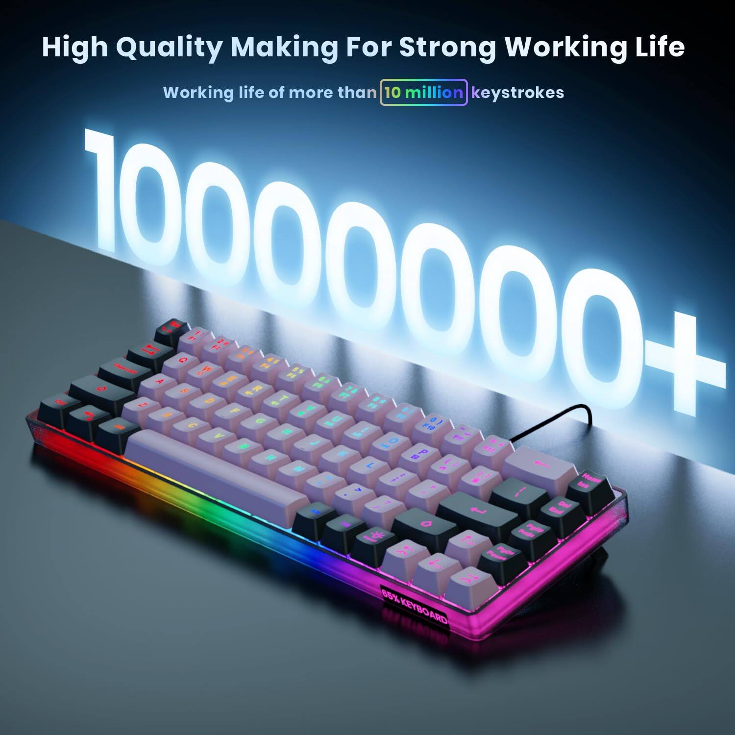 High Quality Making For Strong Working Life

Working life of more than 10 million keystrokes

10000000+