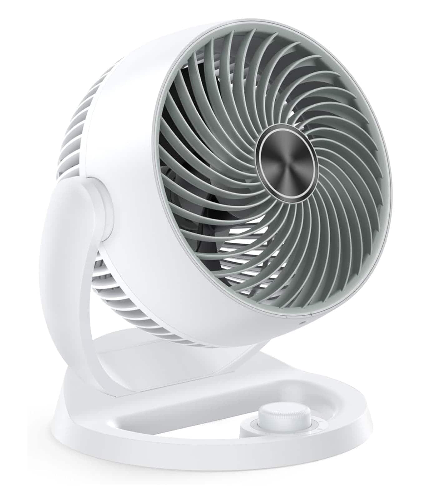 FINEAK - 12-Inch Quiet Air Circulator Fan - 70ft Airflow 3-Speed 120° Tilt (Home/Office/Dorm)