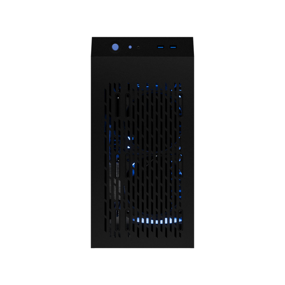 Alt View 5. Maingear - MG-1 Bronze Gaming Desktop - NVIDIA GeForce RTX 5050 - AMD Ryzen 5 9600X - 16GB DDR5 - 1TB NVMe SSD - WiFi 7 - RGB - Black.