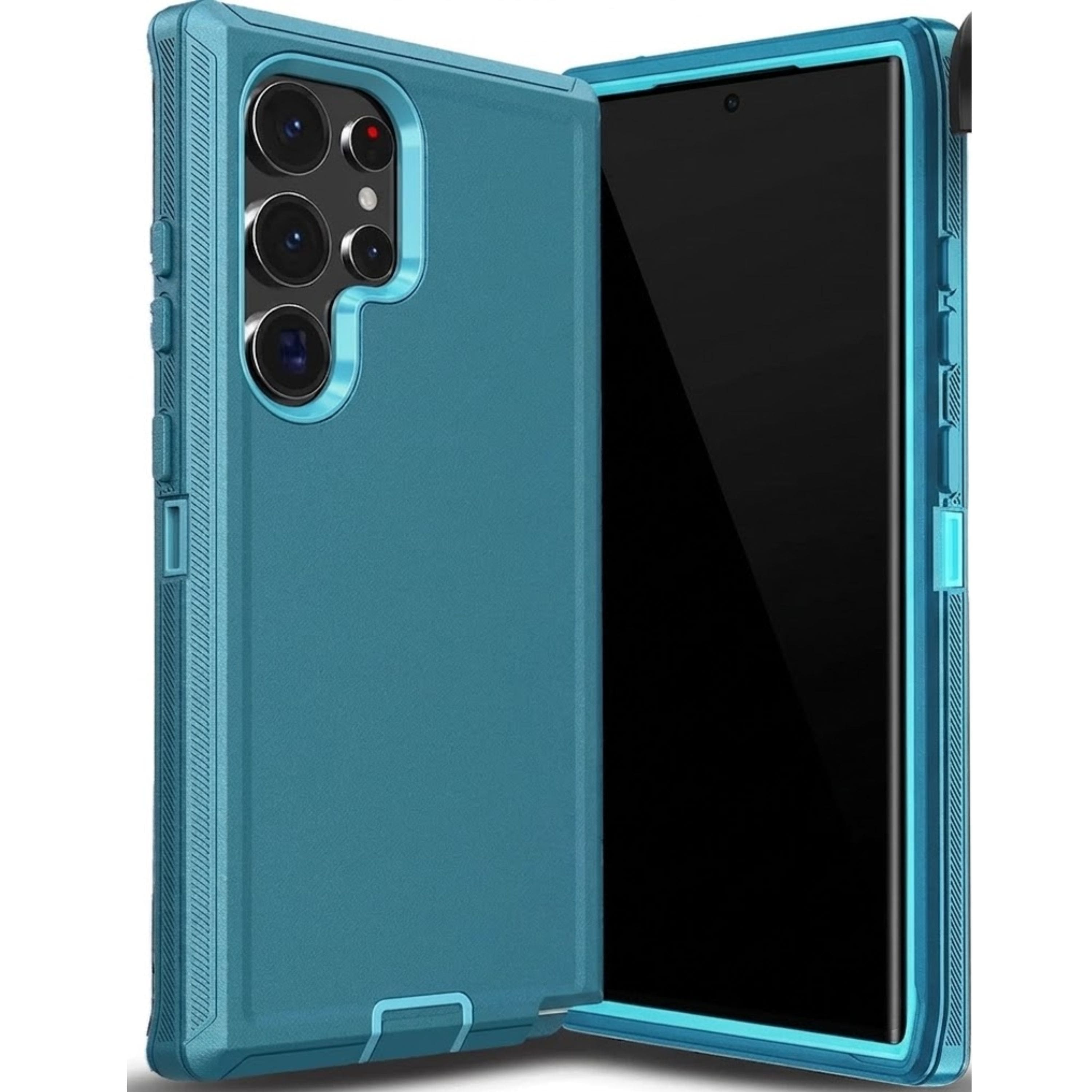 Kitcheniva - Belt Clip Kickstand Phone Case For Samsung Galaxy S24 Ultra - Teal