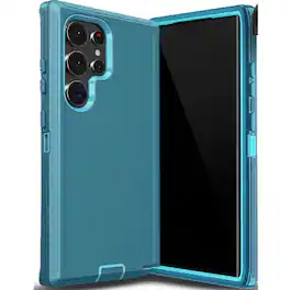 Kitcheniva - Belt Clip Kickstand Phone Case For Samsung Galaxy S22 Ultra - Teal
