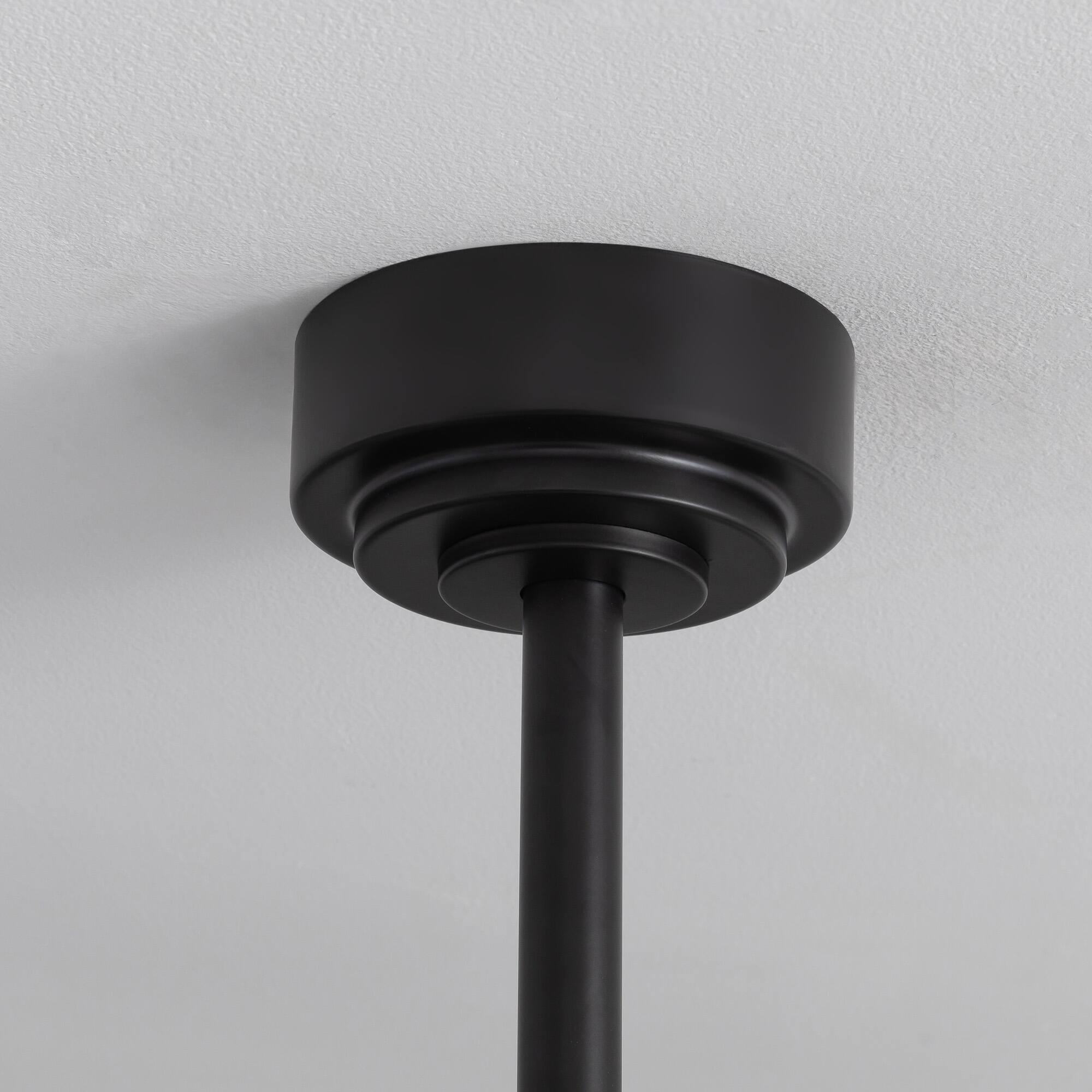 Alt View 7. Siljoy - 52 Inch Black Ceiling Fan with Lights and Remote  Farmhouse Cage Ceiling Fan  Fits Patio Bedroom Living Room - Matte Black.