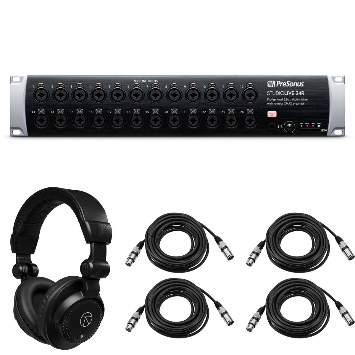 - 2 1 A 5 MIC/LINE INPUTS 5 1 I 9 10 11 12 M PreSonus STUDIOLIVE 24R Professional 32-channel digital mixer with remote EMAX preamps 13 8 14 15 16 VE 17 18 e 19 20 21 E 22 24 23 - 088 O