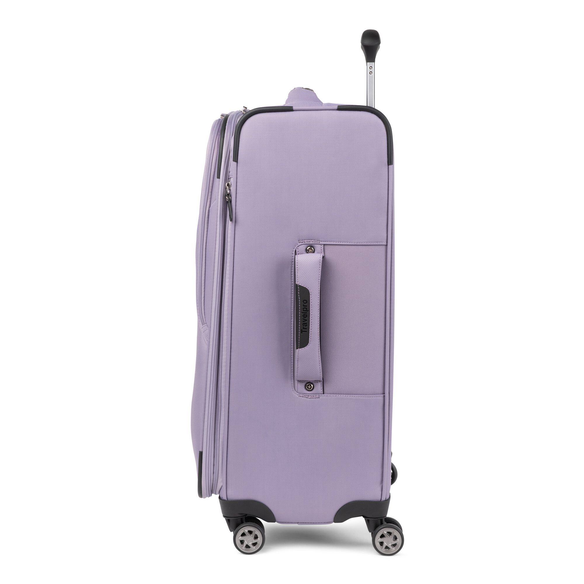 Alt View 2. Travelpro - Walkabout 6 Softside Expandable 25" Medium Checked Spinner Luggage - Metallic Violet.