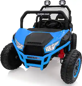 GARVEE - 2 Seater Kids Ride On UTV Car,24V Electric Off-Road UTV Truck with Diverse Functions with Metal Frame,R/C - Blue