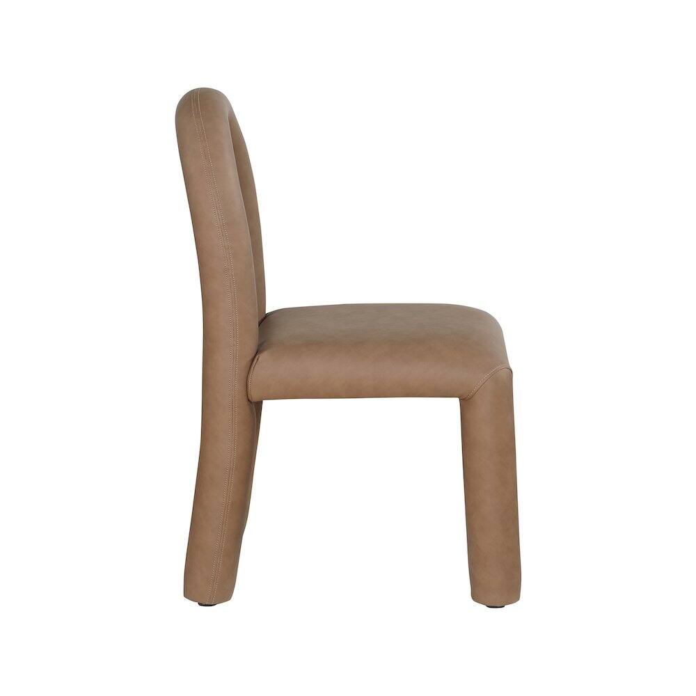 Meridian Furniture - Amari Vegan Leather Dining Chair, Set of 2 - Brown - Thumbnail 2