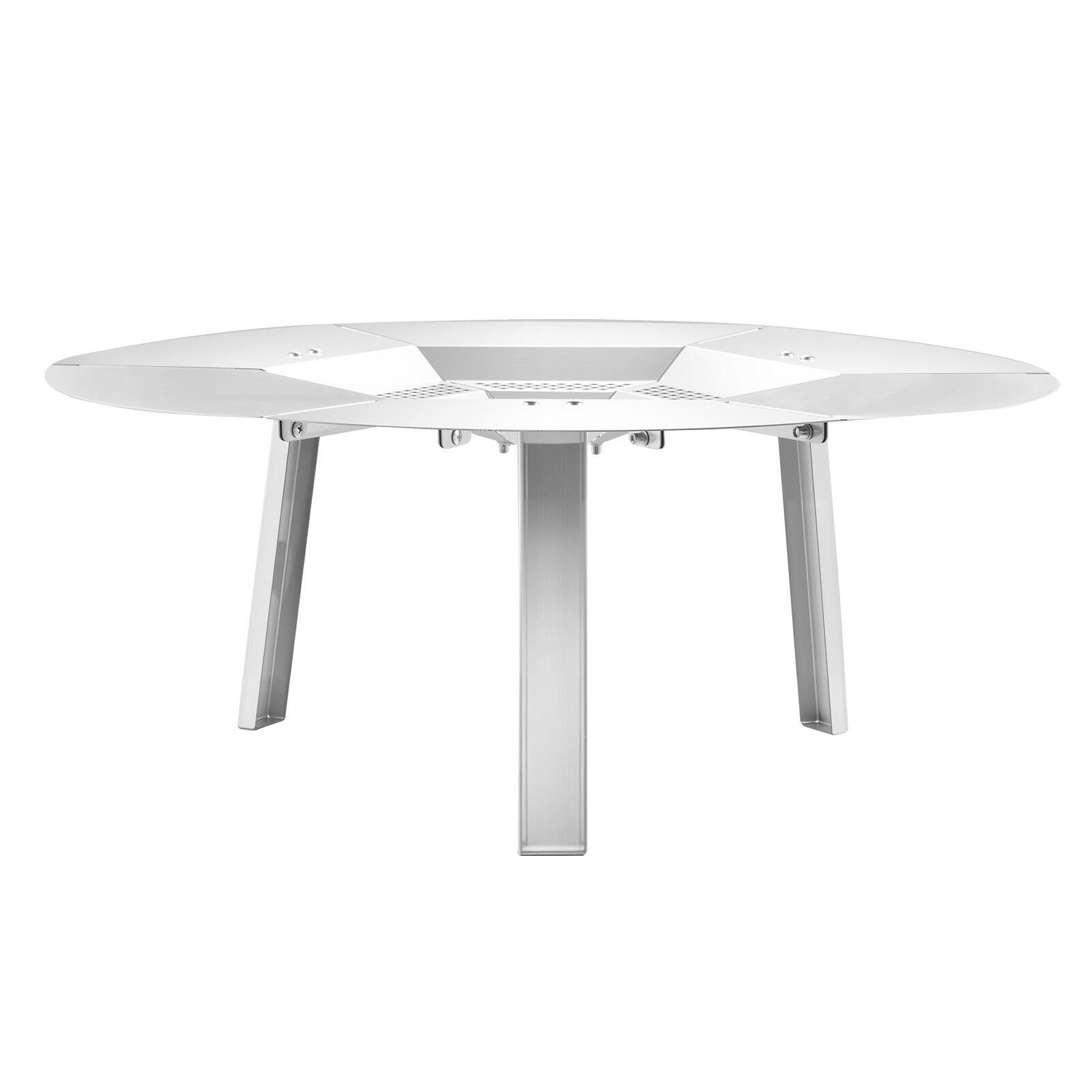 Alt View 10. Glintex - Fire Pit Heat Deflector 25-Inch Round Stainless Steel Heat Diffuser for Wood Burning Fire Pit, Detachable Cover.