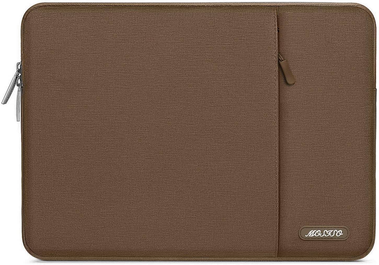 mosiso - 14 inch Laptop Sleeve with Pocket, Polyester Vertical Case for ASUS Acer, HP Stream, Dell Latitude, Lenovo IdeaPad - Brown price history on PriceWatchPro