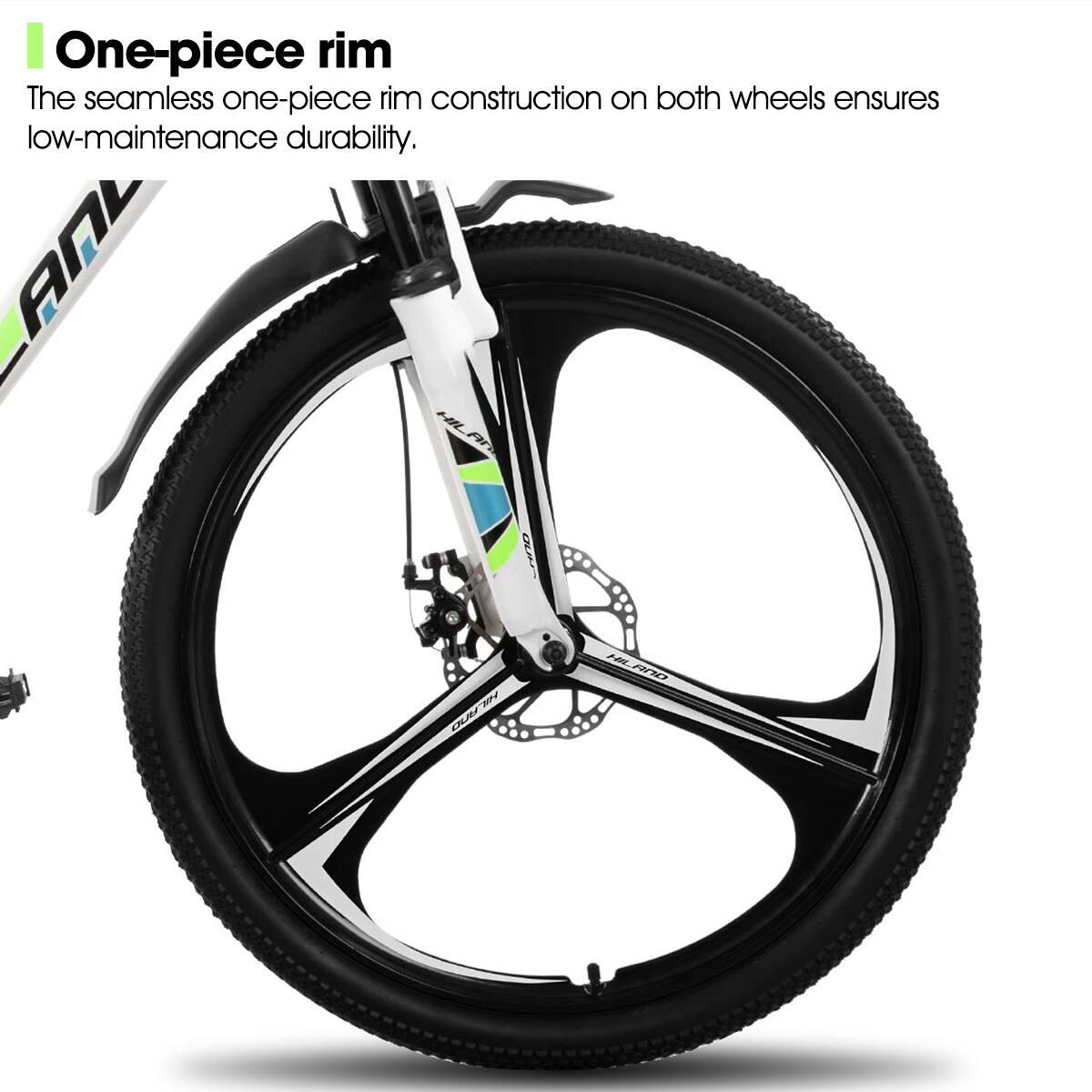 One-piece rim

The seamless one-piece rim construction on both wheels ensures low-maintenance durability.