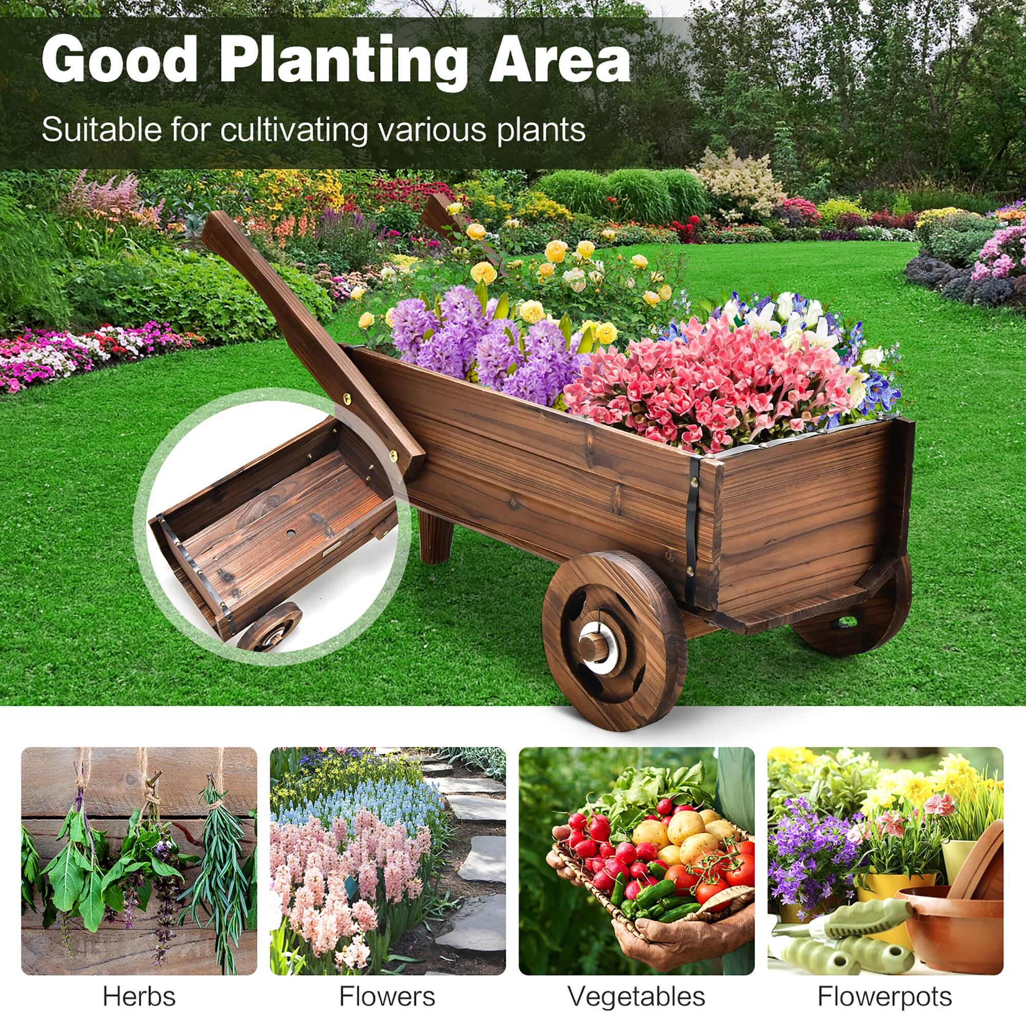 Good Planting Area Suitable for cultivating various plants, including herbs, flowers, vegetables, and flowerpots.