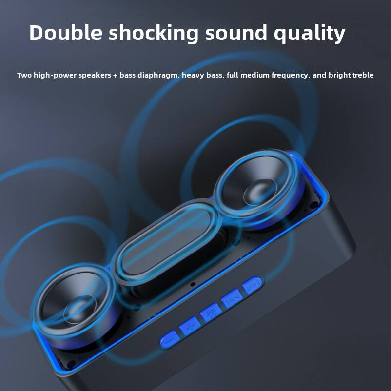 Double shocking sound quality

Two high-power speakers + bass diaphragm, heavy bass, full medium frequency, and bright treble