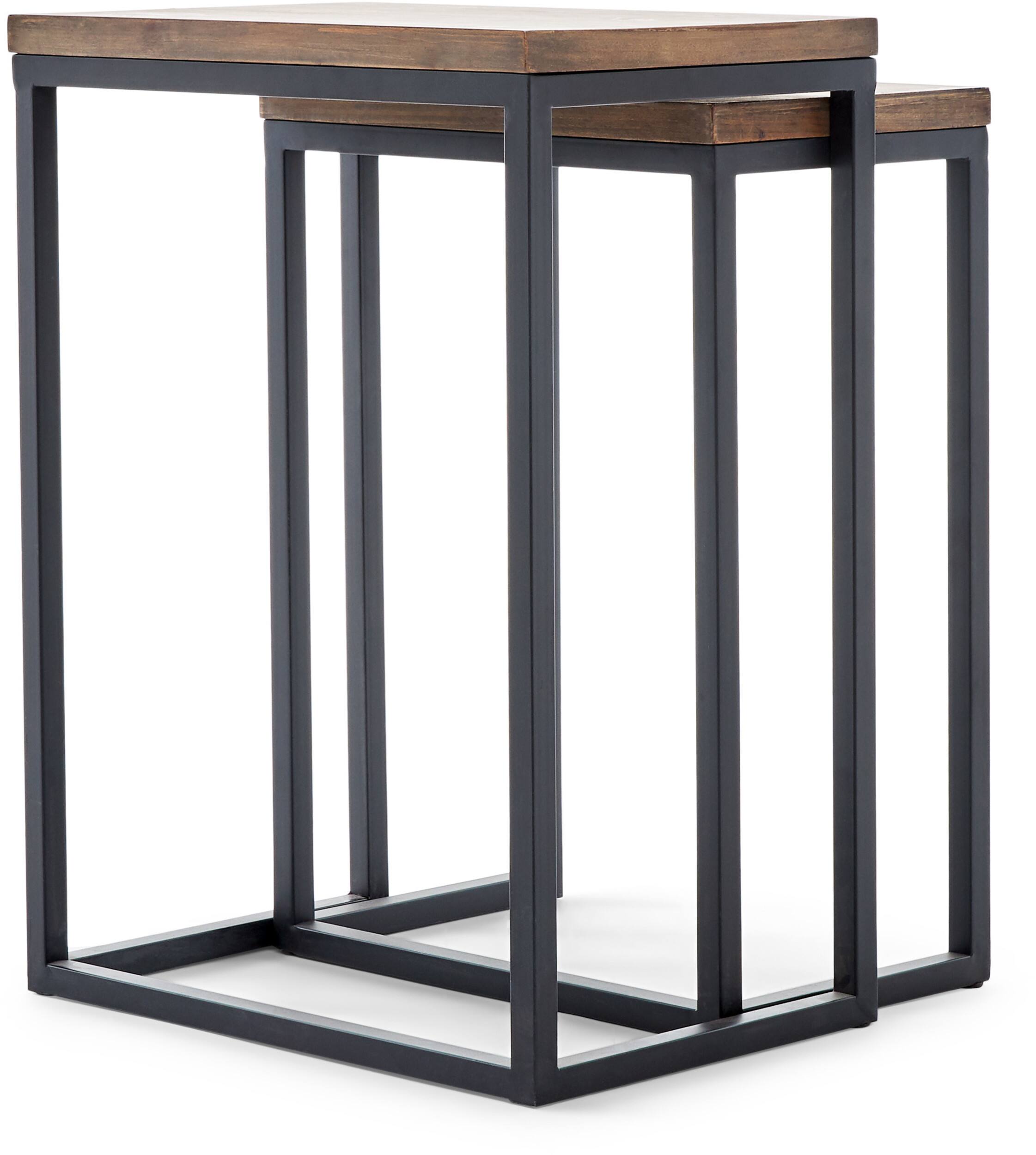 Alt View 12. Click Decor - Parker Nesting Table Set - Brown.