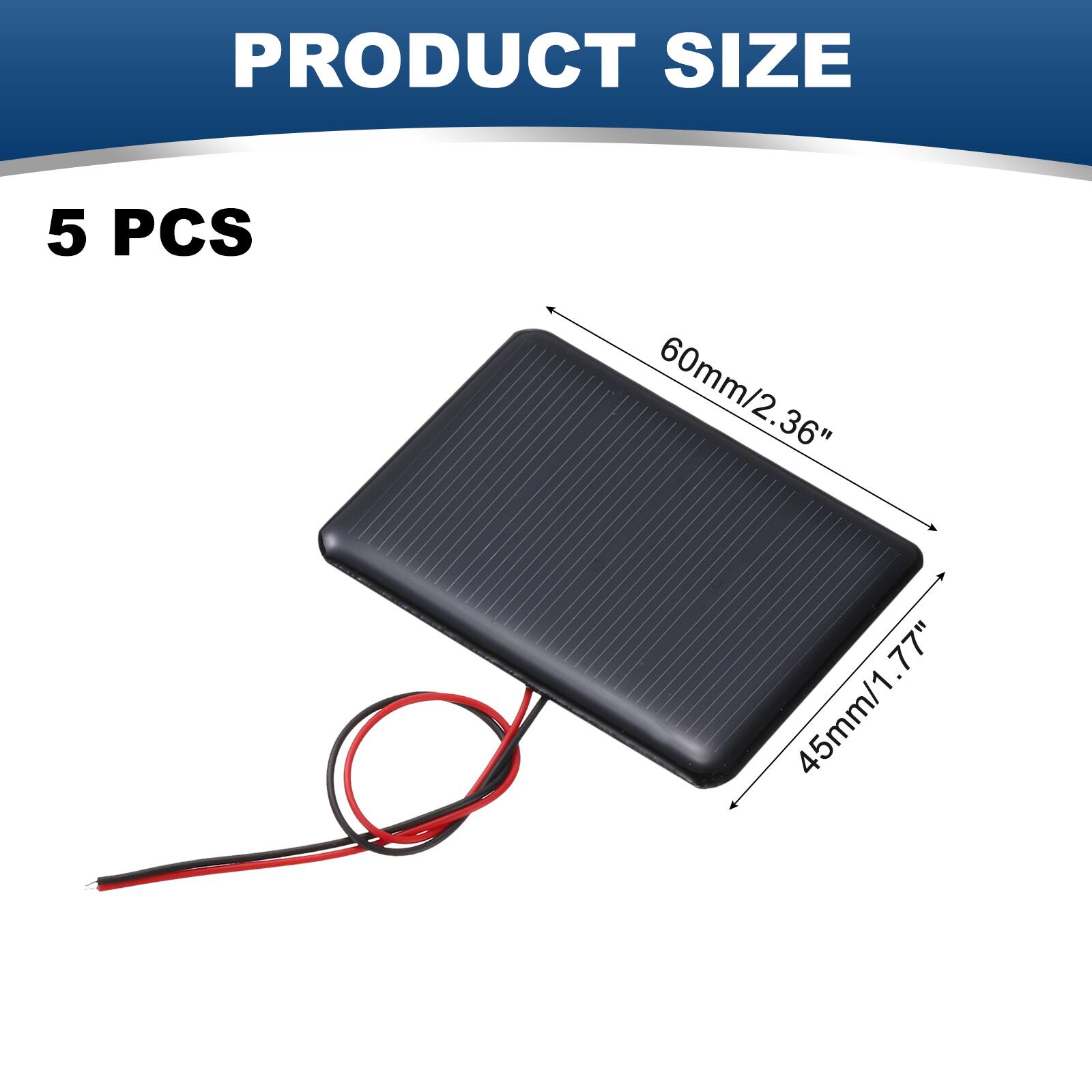PRODUCT SIZE  
5 PCS  
60mm/2.36"  
45mm/1.77"