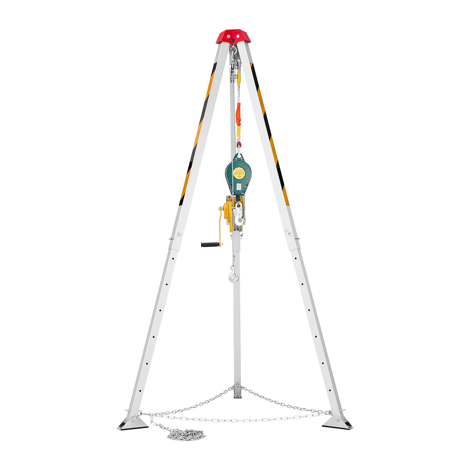 Alt View 5. VEVOR - Confined Space Tripod Kit, Heavy Duty Rescue Tripod Lifting Hoist 1200 lbs Winch, 4.1 ft Adjustable Legs - Silver.
