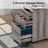 Alt View 3. Winado - 16"D x 16"W x 26"H 3 Drawer Rolling Under Desk Letter Size Folders Lockable Wood File Cabinets Printer with Hanging Bar - Gray Oak.