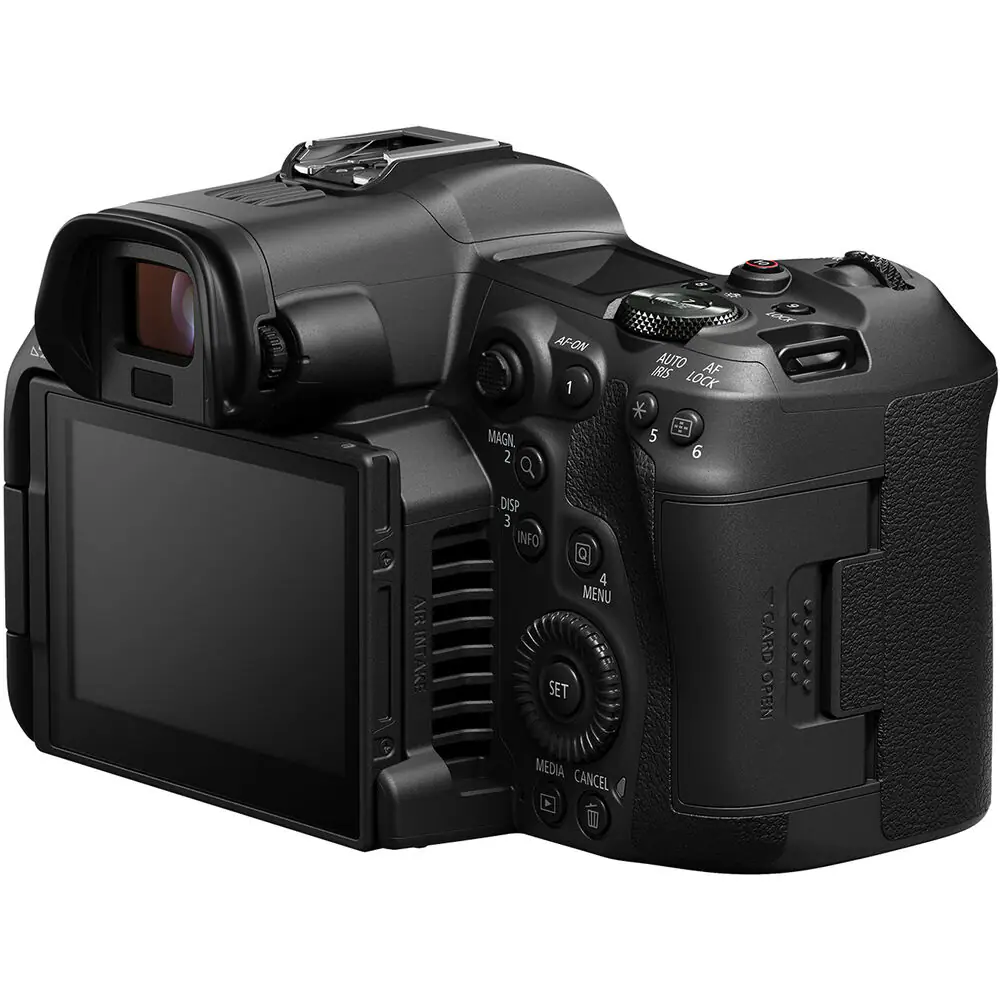 AF-ON 1  
MAGN. 2  
Q DISP 3  
INFO AUTO AF BRS LOCK * -- 5 6  
AIR INTAKE 4  
MENU SET MEDIA CANCEL CARD OPEN
