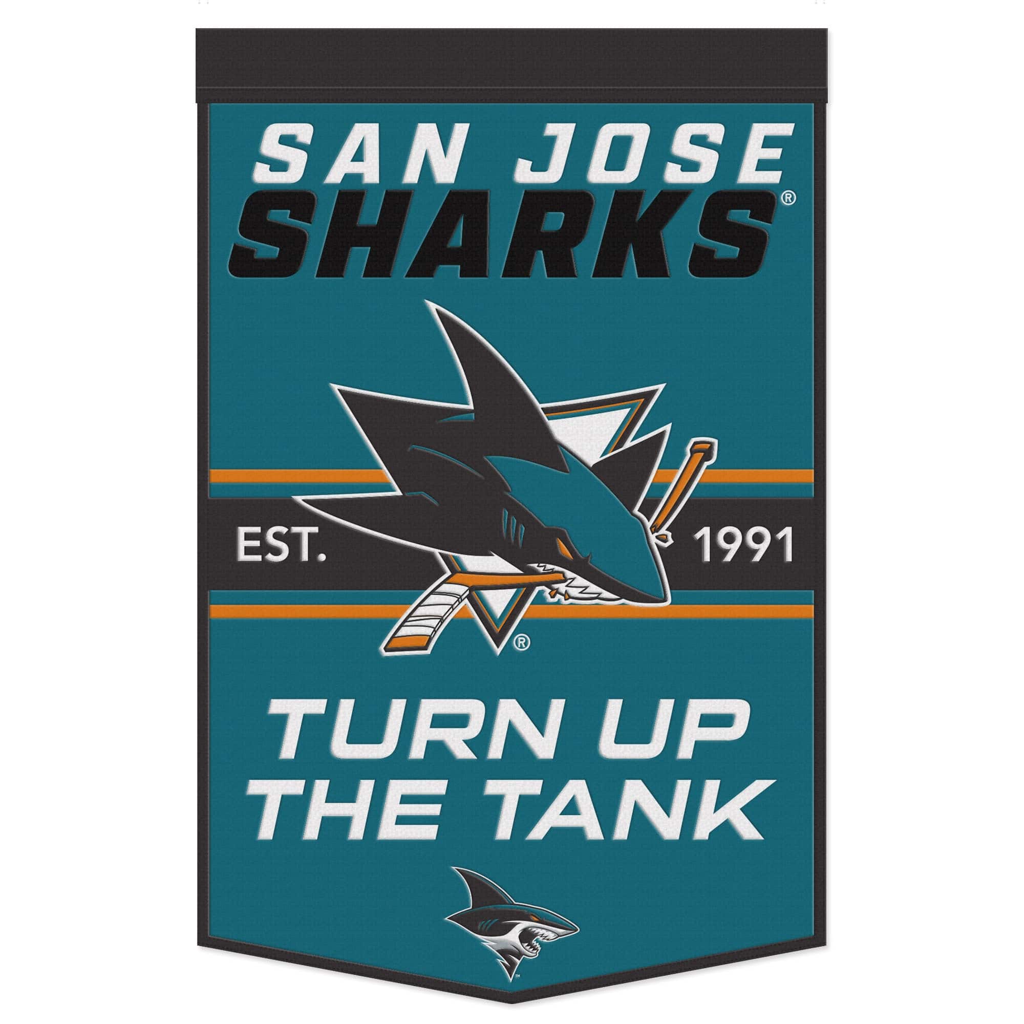WinCraft - San Jose Sharks 24" x 38" Wool Slogan Banner - Multicolor