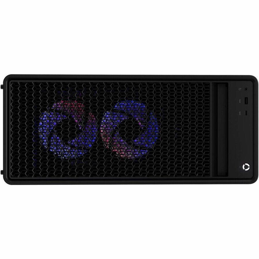 Alt View 4. Lenovo - Lenovo Legion T5 30IAS10 90YA0073US Gaming Desktop Computer - Intel Core Ultra 7 265F - 16 GB - 1 TB SSD - Tower - Eclipse Black.