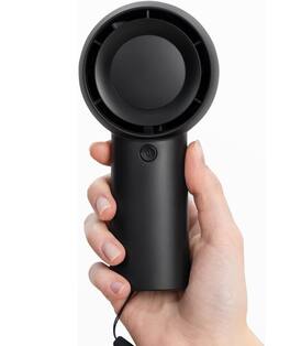 FINEAK - 6000mAh Portable Turbo Handheld Fan - 5 Speeds 18H Cooling, Black | Travel/Outdoor