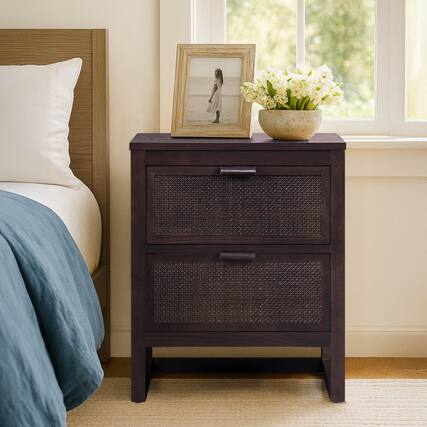 Front. Teamson Home - Teamson Home Hatteras 2-Drawer Nightstand, Espresso - Black.