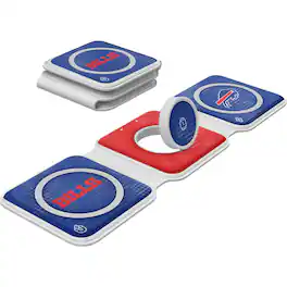 Keyscaper - Buffalo Bills 3-in-1 Foldable Charger - White