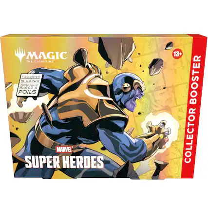 MAGIC THE GATHERING 7 BOOSTER 15 CARDS PACKED FULL OF RARES & FOILS MARVEL SUPER HEROES 13+ BOOSTER COLLECTOR