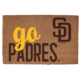 The Memory Company - San Diego Padres 20" x 30" Go Team Coir Door Mat - Multicolor