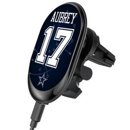 Keyscaper - Brandon Aubrey Dallas Cowboys Wireless Magnetic Car Charger - Black