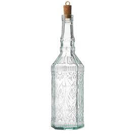 Bormioli Rocco - Country Home Fiesole Glass Bottle, 24 Oz Embossed - Clear