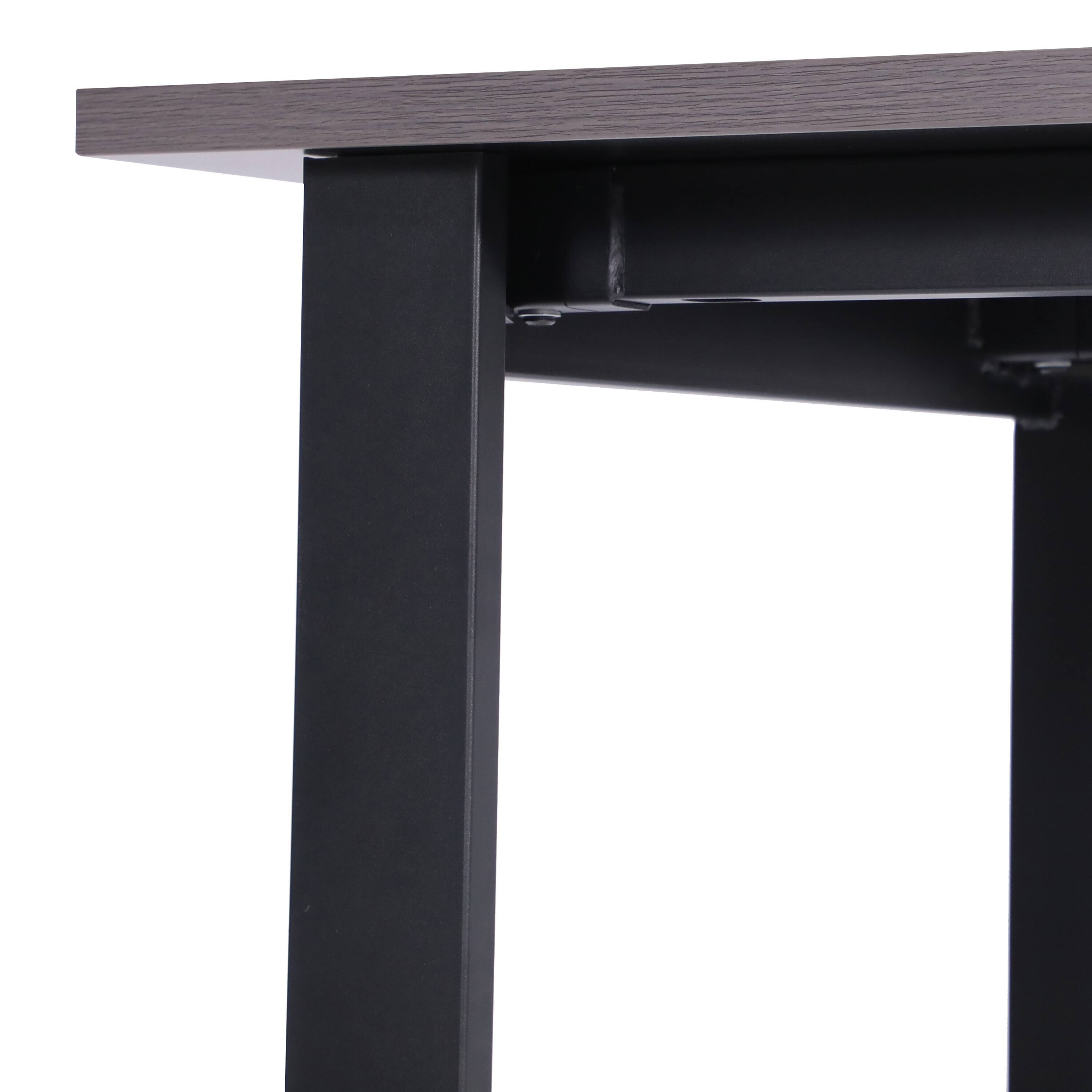 Alt View 7. Emma + Oliver - Remy 48x24 Dining or Gaming Table with Double Sided Laminate Table Top and Heavy Duty U-Frame Steel Base - Gray Oak.
