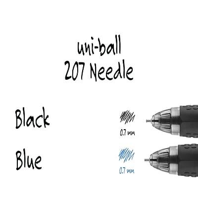 uni-ball 207 Needle  
Black 0.7 mm  
Blue 0.7 mm