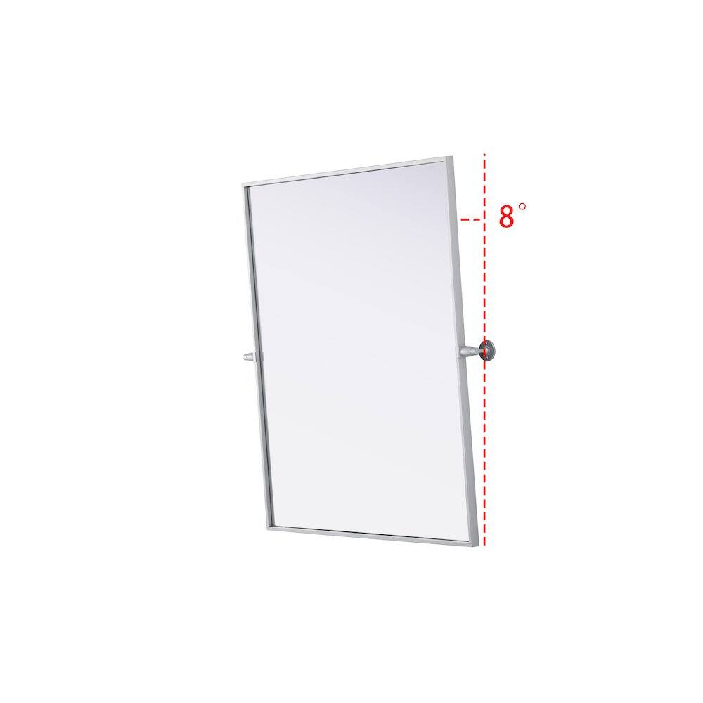 Alt View 4. Elegant Kitchen and Bath - Amoura 30X36 Pivot Mirror In Silver - Silver.