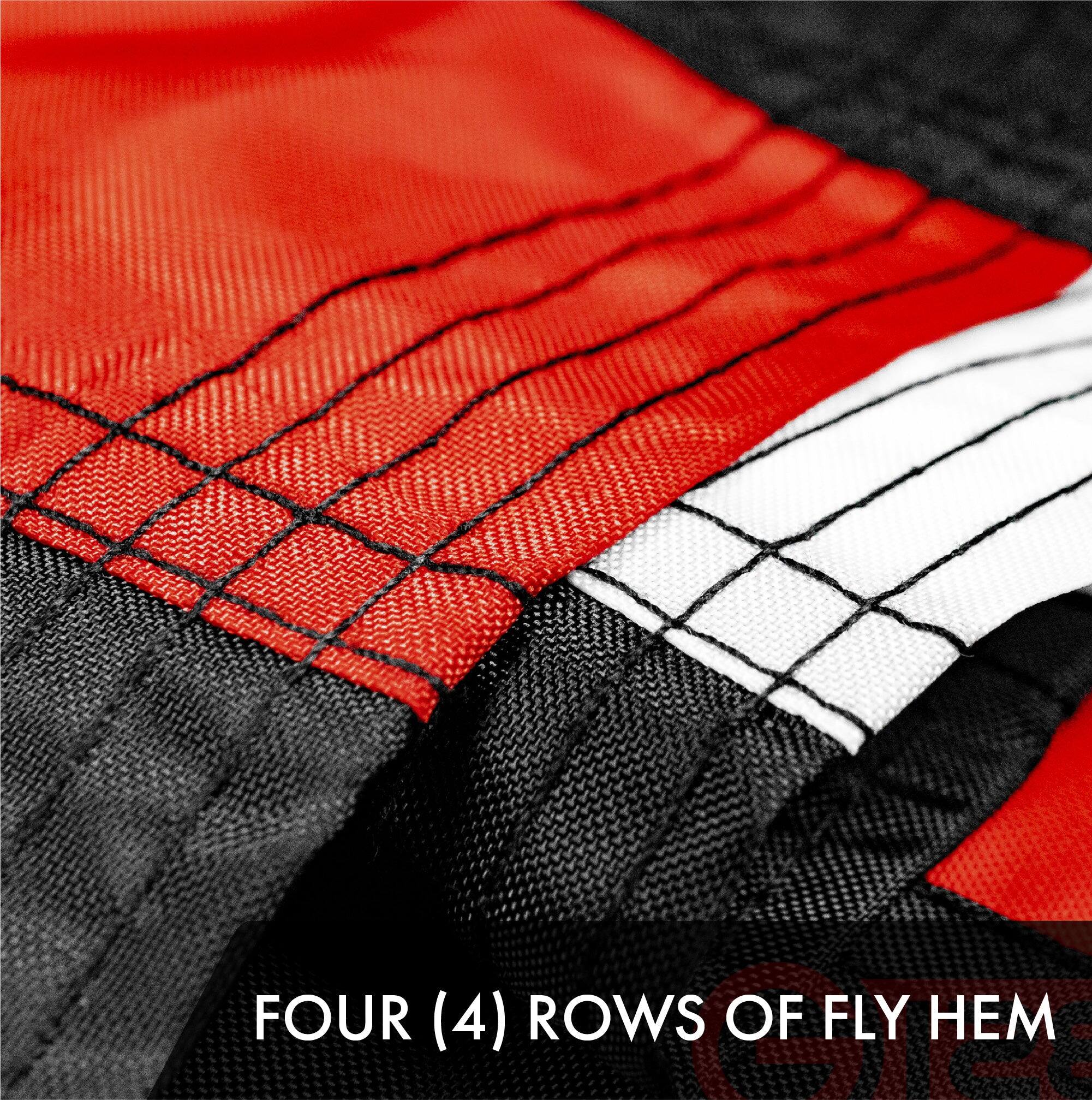 FOUR (4) ROWS OF FLY HEM