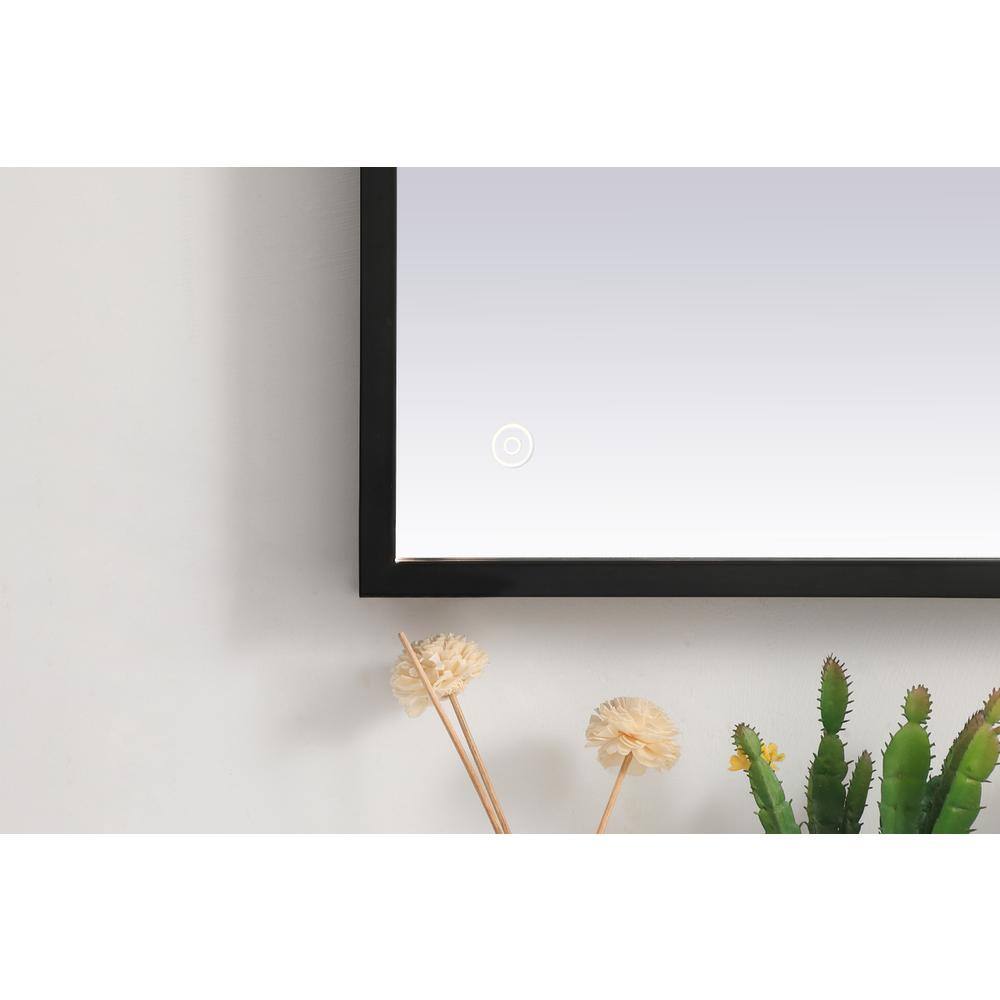 Alt View 7. Elegant Decor - Pier 24x30 inch LED mirror with adjustable color temperature - Black.