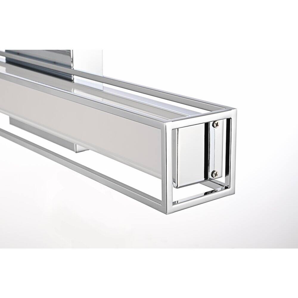 Alt View 3. Living District - Aden 24 Inch Led Wall Sconce In Chrome - Chrome.