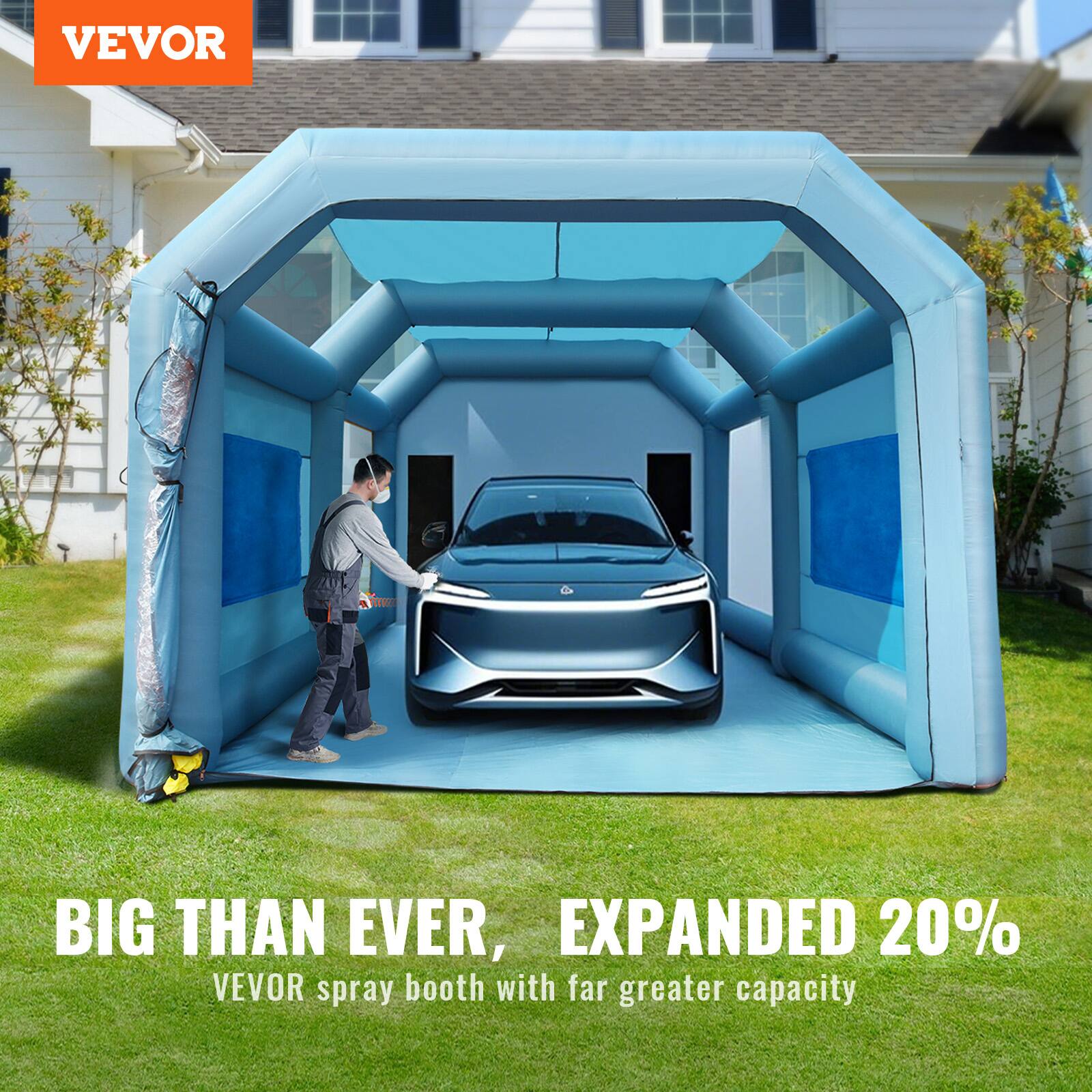 VEVOR

BIG THAN EVER, EXPANDED 20%
VEVOR spray booth with far greater capacity