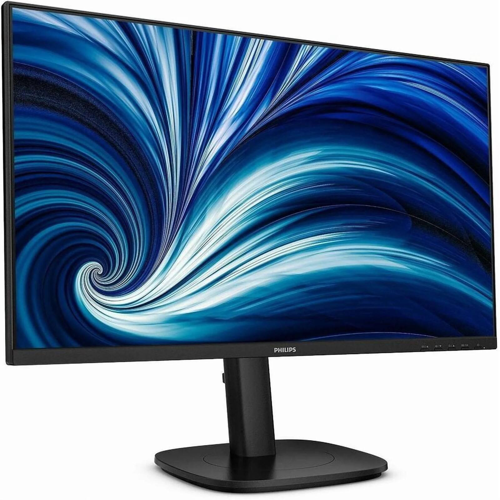 Back. Philips - PHILIPS 24B2U3301 - 23.8" Monitor, LED, FHD (1920x1080), HDMI, DP, USB-C(90W), Energy Star, EPEAT, 4 Year Advance - Black.