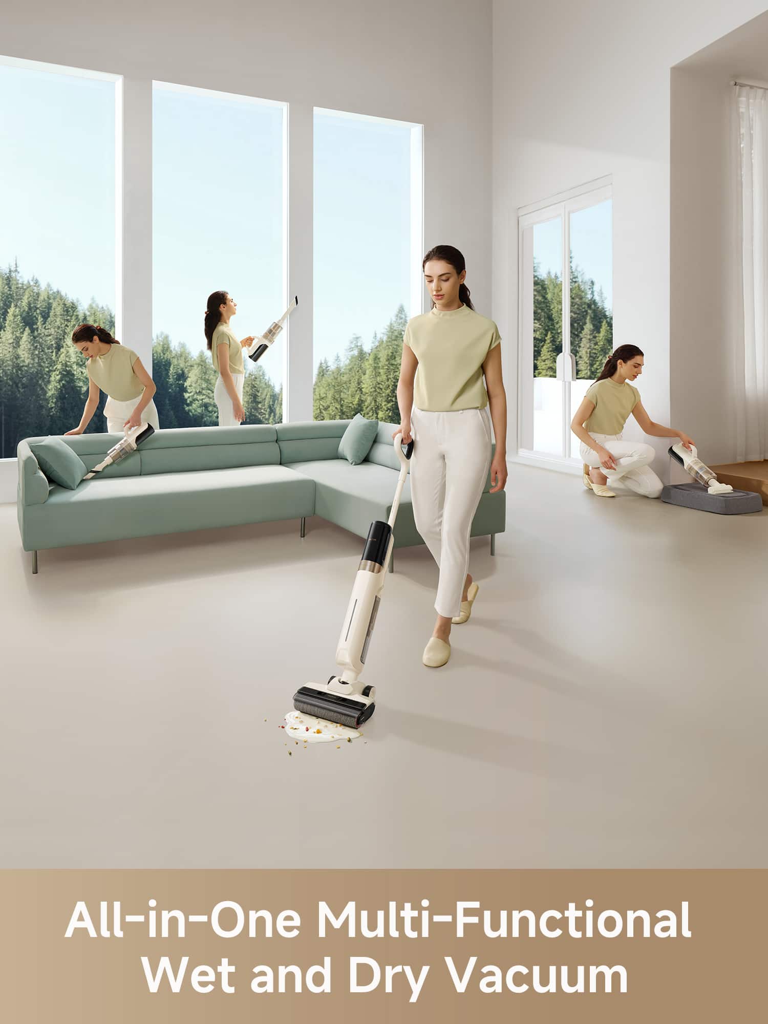 MOVA K30 Mix Wet Dry Cordless Mop Vacuum,18000Pa Suction