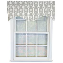 RLF Home - 100% Cotton Native Cornice With Poly/Cotton Ivory lining Rod Pocket Valance 50" x 17" - Sil