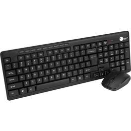 SIIG Inc - SIIG Wireless Extra-Duo Keyboard & Mouse - USB 2.0 Wireless RF - 102 Key - Black - USB 2.0 Wireless RF - Optical - 1600 - Unknown