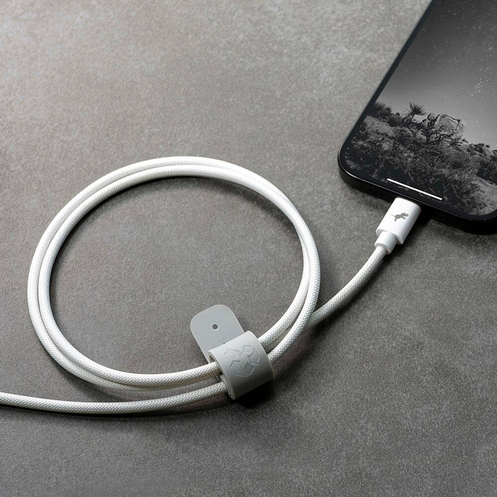 Alt View 11. Nimble - Powerknit USB-C to Lightning Cable 2M/6.5 FT MFi Certified Fast Charging for iPhone 14–6, iPad & AirPods, Durable Cord - White.