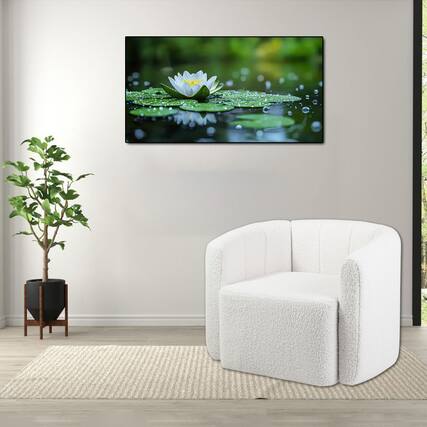 Front. Hivvago - Contemporary Sherpa Armchair with Curved Back and Soft Upholstered Design - White.