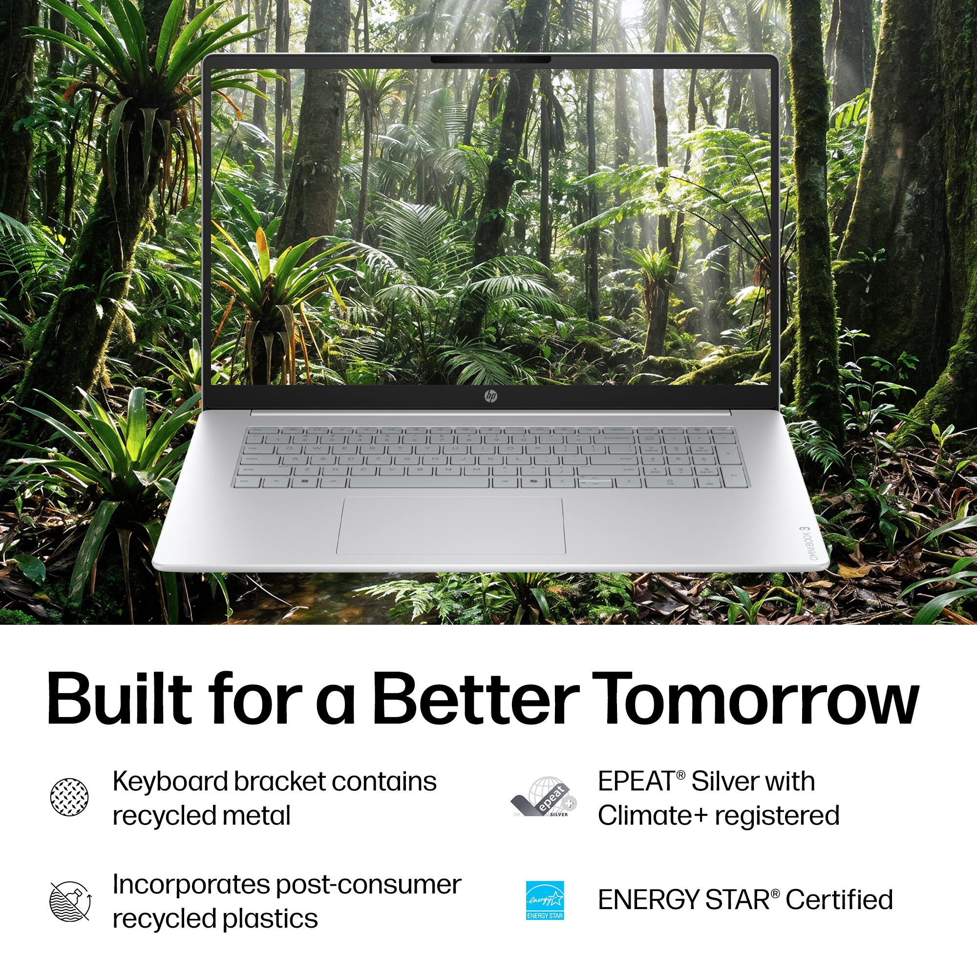 Built for a Better Tomorrow

- Keyboard bracket contains recycled metal
- Incorporates post-consumer recycled plastics
- EPEAT® Silver with Climate+ registered
- ENERGY STAR® Certified