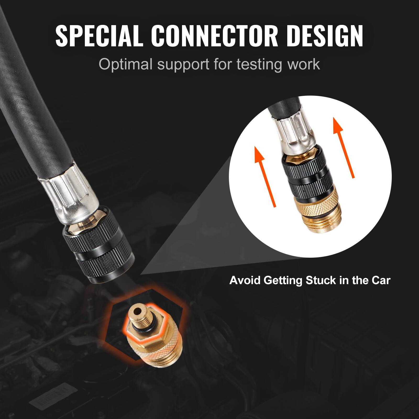 SPECIAL CONNECTOR DESIGN  
Optimal support for testing work  

Avoid Getting Stuck in the Car