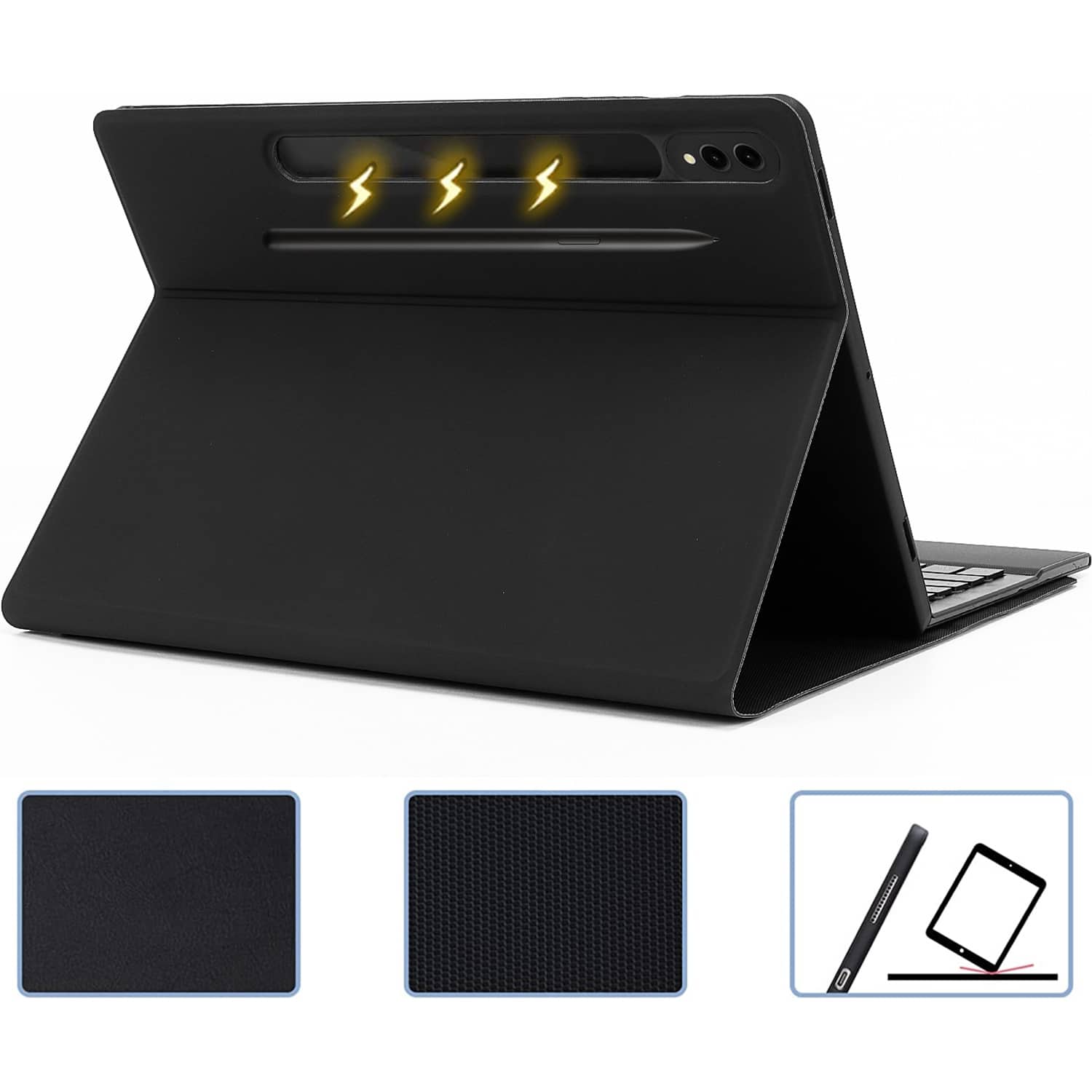 Alt View 13. SaharaCase - Keyboard Case with TrackPad for Samsung Galaxy Tab S10+, Tab S9+, and Tab S9 FE+ - Black.