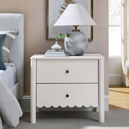 Emmeline Scalloped 2-Drawer Nightstand by Modway - White