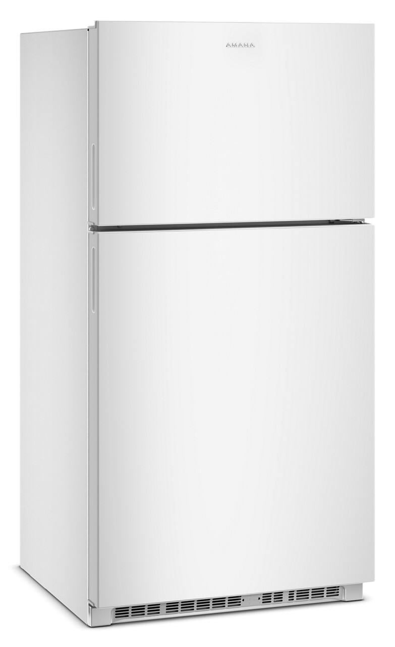 Angle. Amana - 21.3 Cu. Ft. Top-Freezer Refrigerator With Dual Crisper Drawers - White.